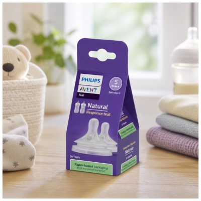 Avent Natural Response 2 Teats Flow 5 6 Months and +
