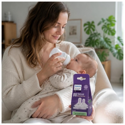 Avent Natural Response 2 Teats Flow 5 6 Months and +
