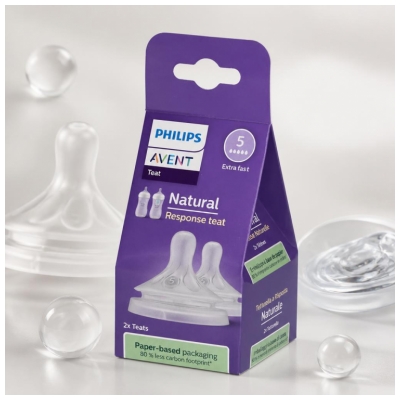 Avent Natural Response 2 Teats Flow 5 6 Months and +
