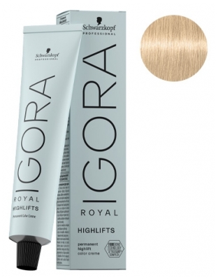 Schwarzkopf Permanente Haarfarbe Igora Royal Highlifts 10-21 Aufhellend Rauchig Aschfarbig - Haarfärbung: 12-0 Natürlicher Super-Aufheller