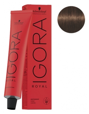 Coloração Permanente Schwarzkopf Igora Royal 60 ml - Cor: 5-57 Castanho claro Cobre dourado