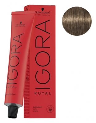 Schwarzkopf Permanente Haarfarbe Igora Royal 1-0 Naturschwarz - Haarfärbung: 7-4 Mittelblond Beige