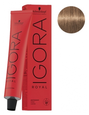 Schwarzkopf Permanente Haarfarbe Igora Royal 1-0 Naturschwarz - Haarfärbung: 7-65 Mittelblond Goldbraun