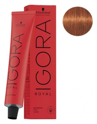 Schwarzkopf Permanente Haarfarbe Igora Royal 1-0 Naturschwarz - Haarfärbung: 7-77 Mittelblond Kupfer Extra