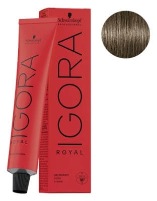 Schwarzkopf Permanente Haarfarbe Igora Royal 1-0 Naturschwarz - Haarfärbung: 7-13 Mittelblond Aschgrau Matt