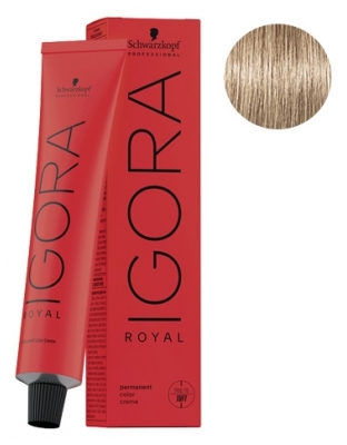 Schwarzkopf Permanente Haarfarbe Igora Royal 1-0 Naturschwarz - Haarfärbung: 9-19 Sehr helles Blond Aschfarben Violett