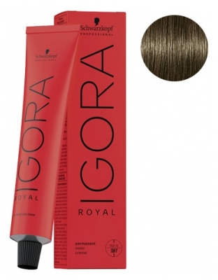 Schwarzkopf Permanente Haarfarbe Igora Royal 1-0 Naturschwarz - Haarfärbung: 6-31 Dunkelblond Matt Asche