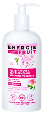 Energie Fruit 2-i-1 Balsammask med Vegetabiliskt Keratin och Monoï-, Ros- och Arganolja 300 ml