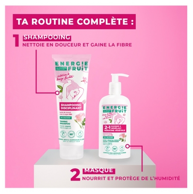 Energie Fruit 2en1 Masque Démêlant Kératine Végétale à l'Huile de Monoï, Rose et Argan 300 ml