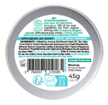 Energie Fruit 48H Deocrème Fragranza Monoï Biologica 45 g