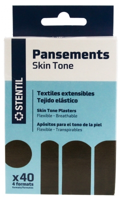 Stentil Hudtone Fleksible Tekstilplastre 40 Plastret