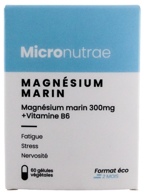 Micronutrae Marint Magnesium 60 Vegetabiliska Kapslar