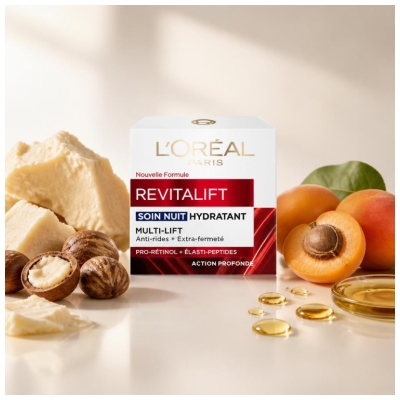 L'Oréal Paris Revitalift Feuchtigkeitsspendende Multi-Lift-Nachtpflege 50 ml