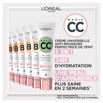 L'Oréal Paris Magic CC 5en1 Embellisseur de Teint Anti-Rougeurs 30 ml