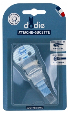 Dodie Lint Fopspeen Clip - Kleur: Blauw