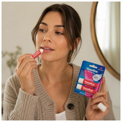 Vaseline Rosy Lips Lūpu Balzams 2 x 4,8 g