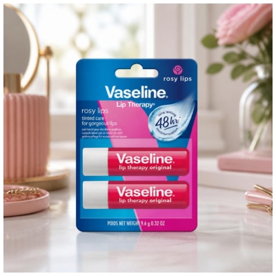 Vaseline Sztyft do ust Rosy Lips 2 x 4,8 g