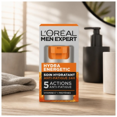 L'Oréal Paris Men Expert Hydra Energetic Vlažilna nega 5 Akcij Proti Utrujenosti 24H 50 ml