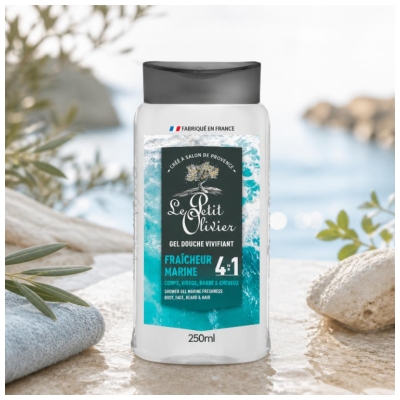 Le Petit Olivier Uppfriskande Duschgel 4-i-1 Havsfräschör 250 ml