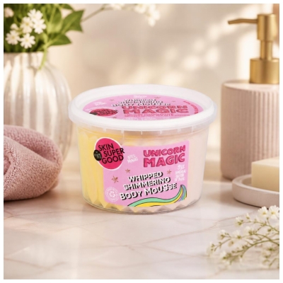 Organic Shop Body Mousse Fuktgivande Glittrig för Kroppen Unicorn Magic 250 ml