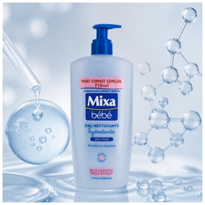 Mixa Bébé Eau Nettoyante Hydratante 750 ml