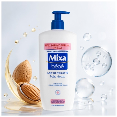 Mixa Vauva Erittäin Hellävarainen Allergisoimaton Puhdistusmaito 750 ml