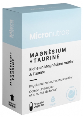 Micronutrae Magnesium + Taurin 60 Vegetabiliska Kapslar