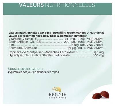 Biocyte Keratine 60 Gummies