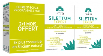 Jaldes Silettum Expert Anti-Hair Loss Confezione da 3 x 60 Compresse di cui 60 in Omaggio