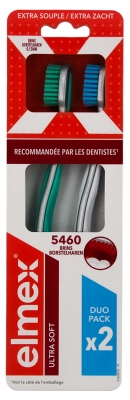 Elmex Ultra Soft 2 Szczoteczki do Zębów Ultra Soft - Kolor: Zielony/Niebieski