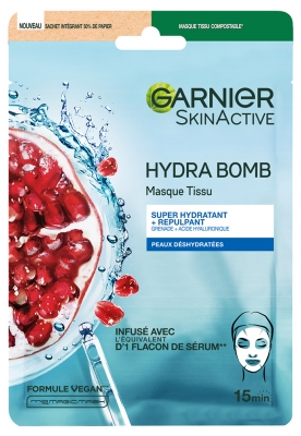 Garnier SkinActive Hydra Bomb Masque en Tissu Super Hydratant Repulpant 28 ml