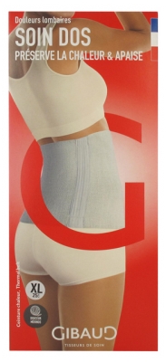 Gibaud Cuidado Espalda Cinturón Calor Crudo Altura 25 cm - Tamaño: Tailla XL