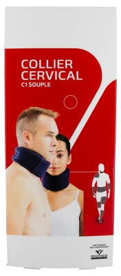Gibaud Collier Cervical C1 Souple Bleu Marine - Taille : Taille 3