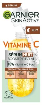 Garnier SkinActive Serum na Noc z Witaminą C Wzmacniacz Blasku 30 ml