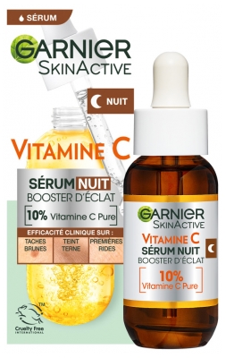 „Garnier SkinActive“ Vitaminas C Naktinis Serumą Skaistumo Stiprintuvas 30 ml