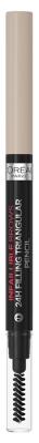 Creion retractabil pentru sprâncene cu vârf triunghiular L'Oréal Paris Infaillible Brows 24H, 9,2 g