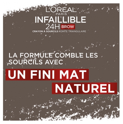 L'Oréal Paris Infaillible Brows 24H Crayon Sourcils Pointe Triangulaire Rétractable 9,2 g - Teinte : 5.23 Auburn