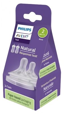 Avent Natural Response 2 Tétines Débit 2 Lent