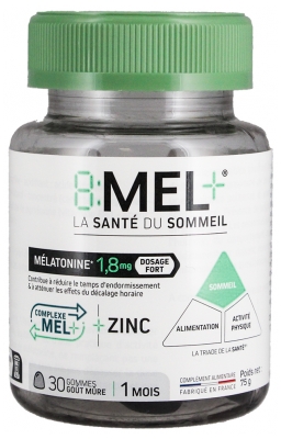 8Mel+ Melatoniini 1,8 mg 30 Kuminia