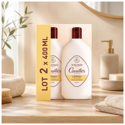 Cavaillès Bad & Bruser Gel til Følsom Hud L'Original Sæt med 2 x 400 ml