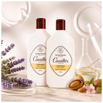 Cavaillès Mycí gel do koupele a sprchy pro citlivou pokožku L'Original Balení 2 x 400 ml