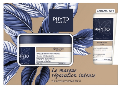 Phyto Réparation Masque Réparation Intense 200 ml + Shampoing Réparateur 50 ml Offert