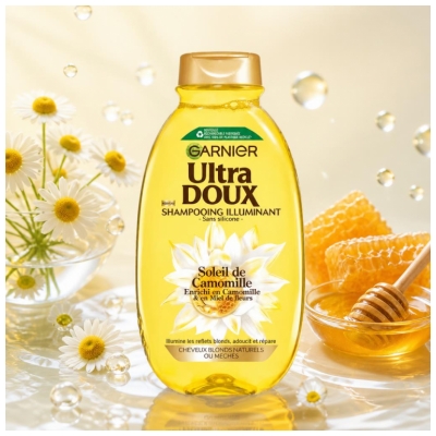 Garnier Ultra Dolce Ljusgörande Schampo för Naturligt eller Slingat Blont Hår 400 ml