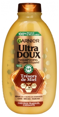 Garnier Ultra Delikatny Szampon Regenerujący Skarby Miodu do Włosów Delikatnych 400 ml