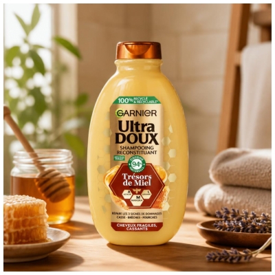 Garnier Ultra Doux Atjaunojošs Šampūns Medus Dārgumi Trausliem Matiem 400 ml