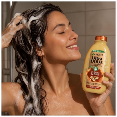 Garnier Ultra Doux Atjaunojošs Šampūns Medus Dārgumi Trausliem Matiem 400 ml