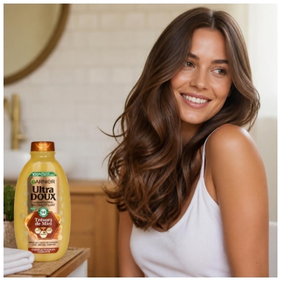 Garnier Ultra Doux Atjaunojošs Šampūns Medus Dārgumi Trausliem Matiem 400 ml