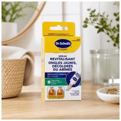 Scholl Sérum Revitalisant Ongles Jaunis, Décolorés ou Abîmés 10 ml