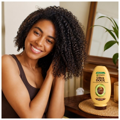 Garnier Acondicionador Nutrición Profunda Ultra Suave Para Cabellos Rizados a Encrespados 360 ml