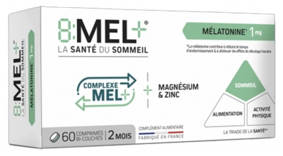 8Mel+ Melatonina 1 mg 60 Compresse Bi-Coated